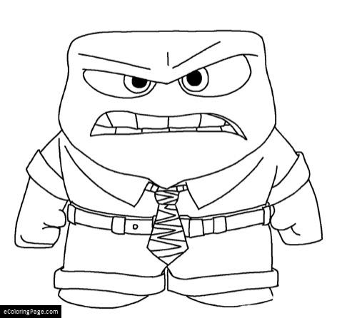 500x446 Free Anger From Inside Out Coloring Page