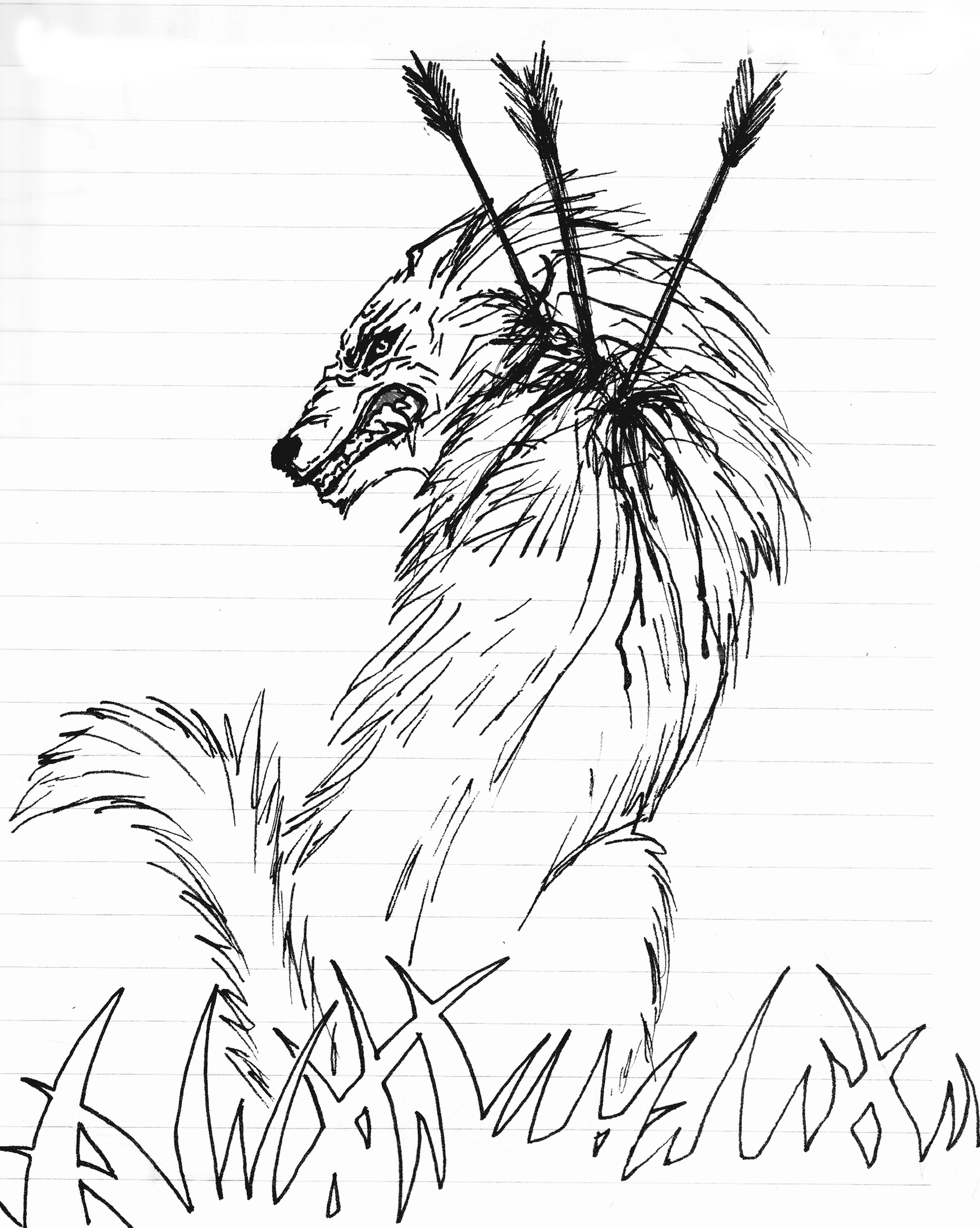 1734x2172 Wolf's Anger By Knkim