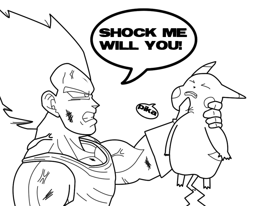 900x679 Vegeta's Anger Lineart By Zignoth