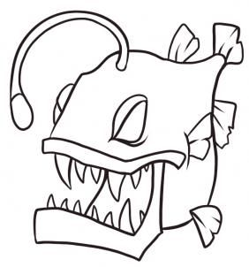 282x302 How To Draw An Anglerfish Step 7 Art How To Draw