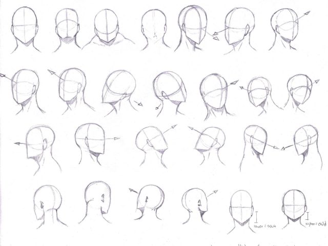 640x480 Drawing Anime Heads At Different Angles