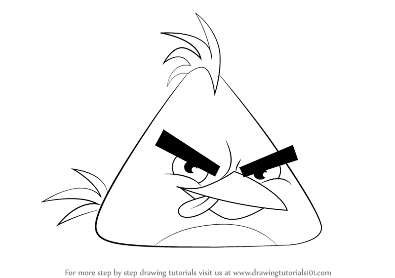 800x563 Learn How To Draw Chuck From Angry Birds (Angry Birds) Step By