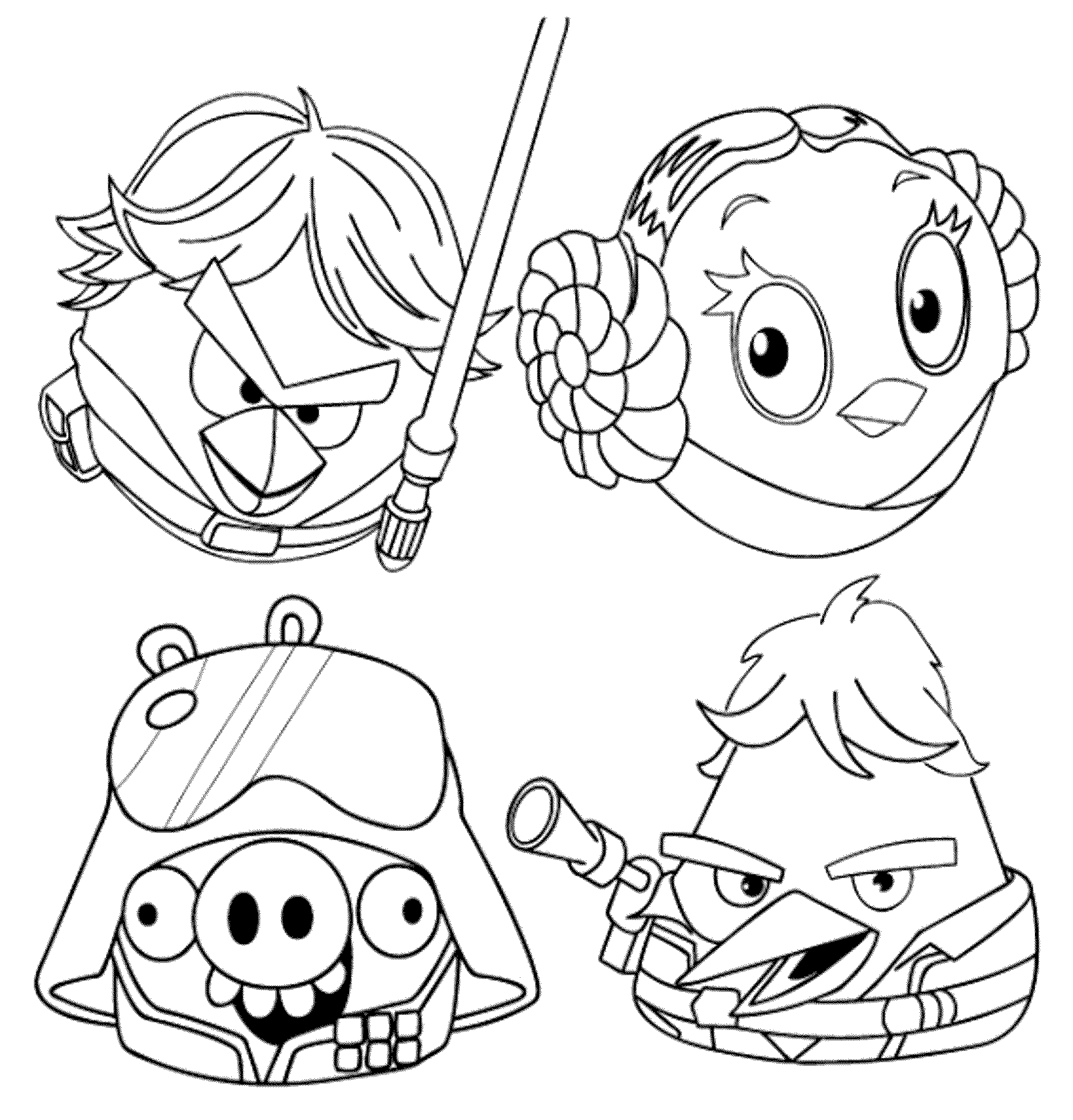 2000x2088 Angry Birds Space Coloring Pages