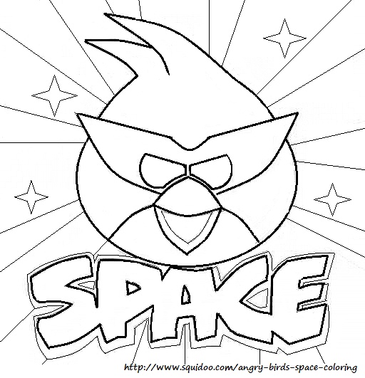 512x531 Space Angry Birds Coloring Pages