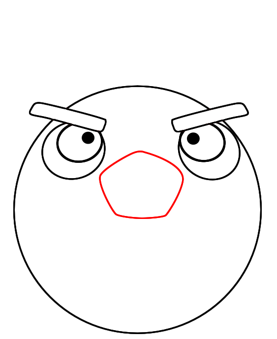 563x689 How To Draw Angry Birds Bomb Bird