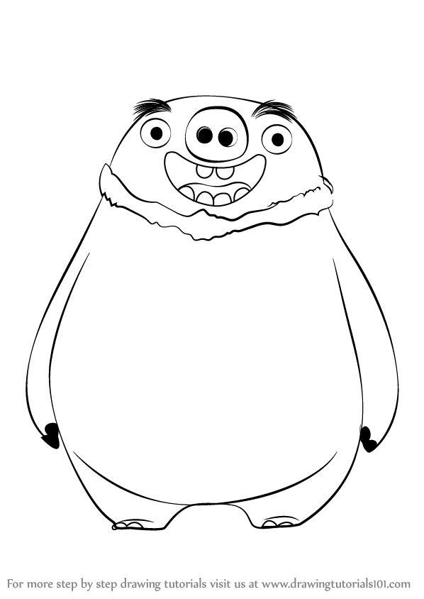 598x844 Learn How To Draw Leonard From The Angry Birds Movie (The Angry