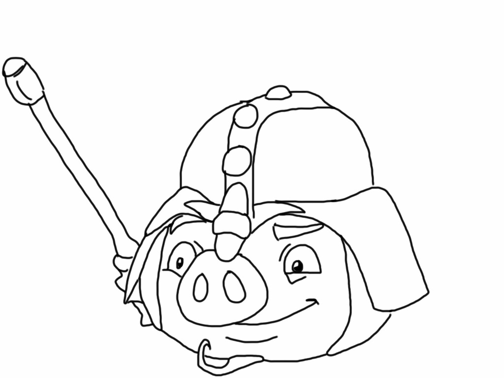 1024x768 Angry Birds Pigs Coloring Pages
