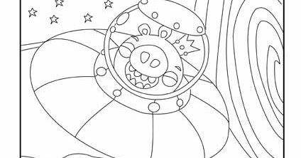 424x222 Angry Birds Space The Pig King All Free Coloring Page For Kids