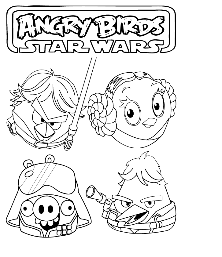 726x842 Angry Birds Star Wars Printable Coloring Pages Coloring Page