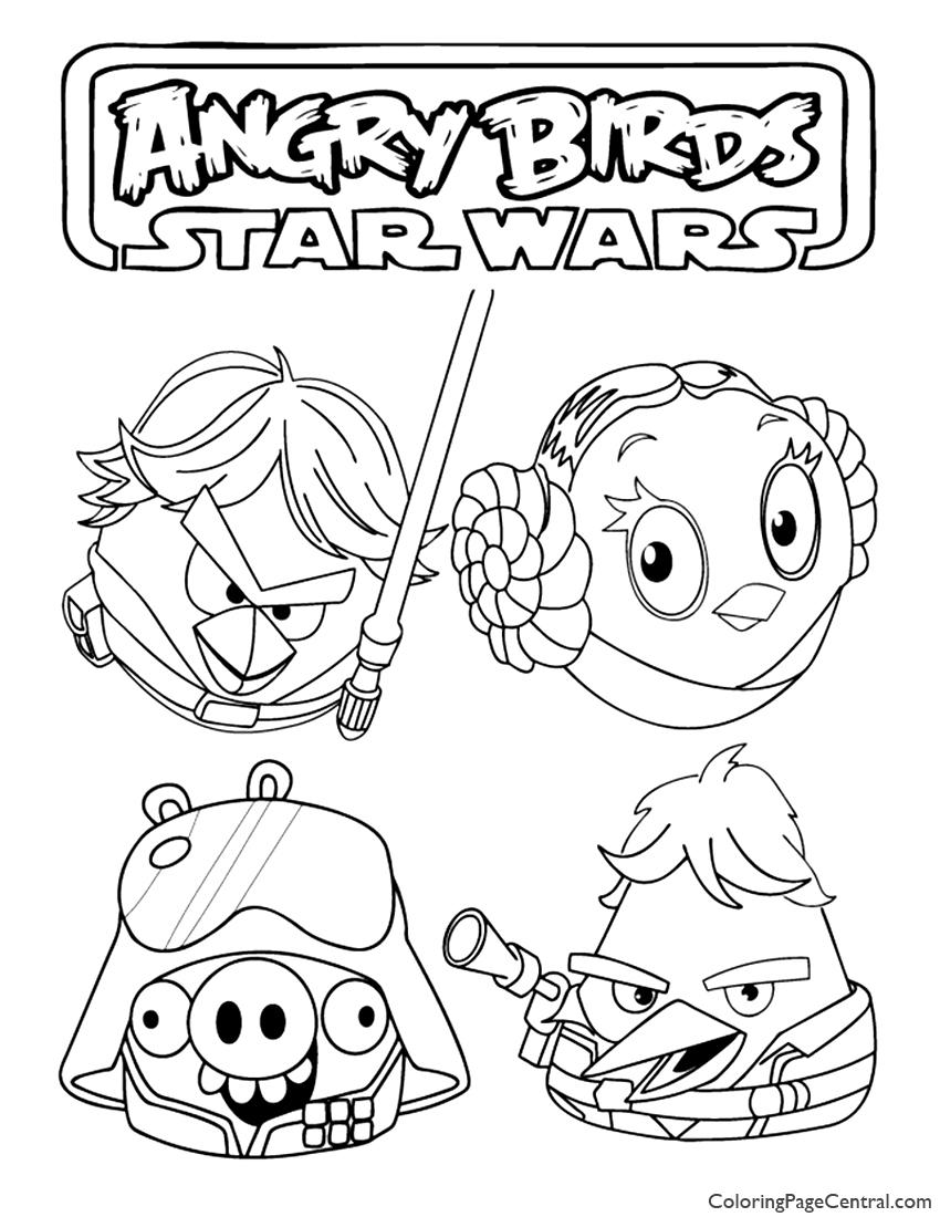 850x1100 Angry Birds Star Wars 03 Coloring Page Coloring Page Central