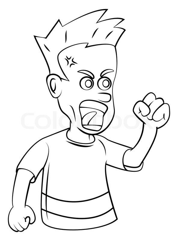592x800 Angry Kid Stock Vector Colourbox