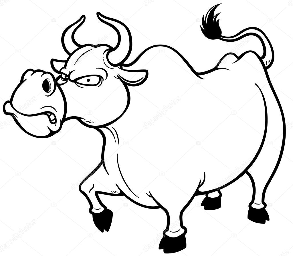 1024x896 Cartoon Angry Bull Stock Vector Sararoom
