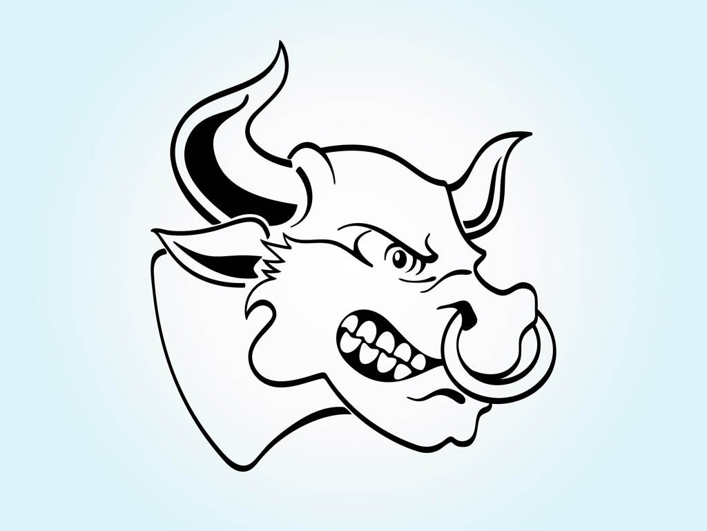 1024x769 Angry Cartoon Bull Vector Art Amp Graphics