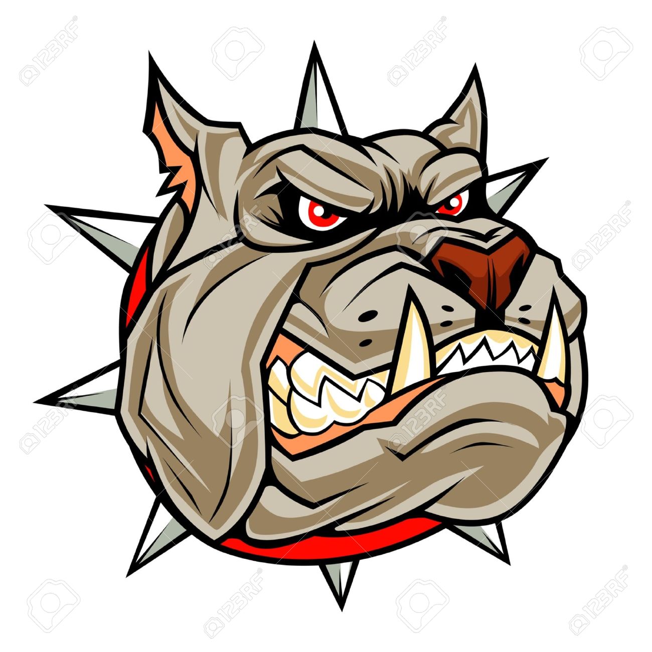 1300x1300 Angry Dog Head Royalty Free Cliparts, Vectors, And Stock