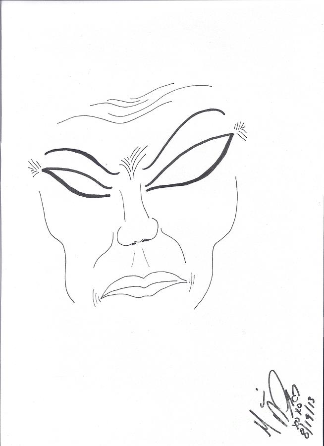 654x900 Angry Asian Drawing By Marie De Garo