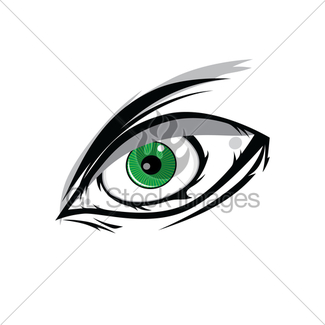 325x325 Cartoon Angry Green Horus God Eyes For Comics Design Vect Gl