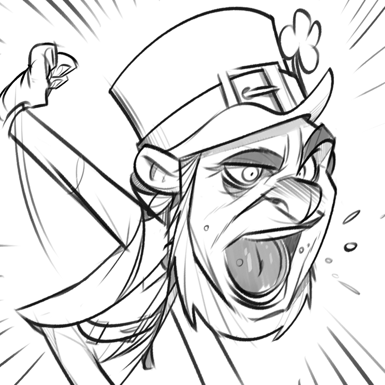 1250x1250 P.cohen Sketch Blog Angry Leprechaun