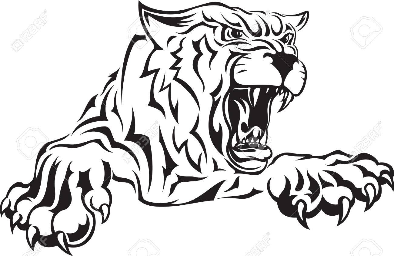 1300x844 Vector Black And White Illustration Furious Angry Face