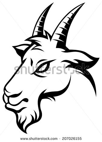 338x470 Angry Goat Clipart