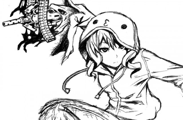 640x420 Tag For Mad Animals Cartoon Face Sketches Girl With Gun By