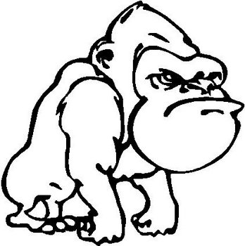 348x350 Gorilla, Vinyl Cut Decal