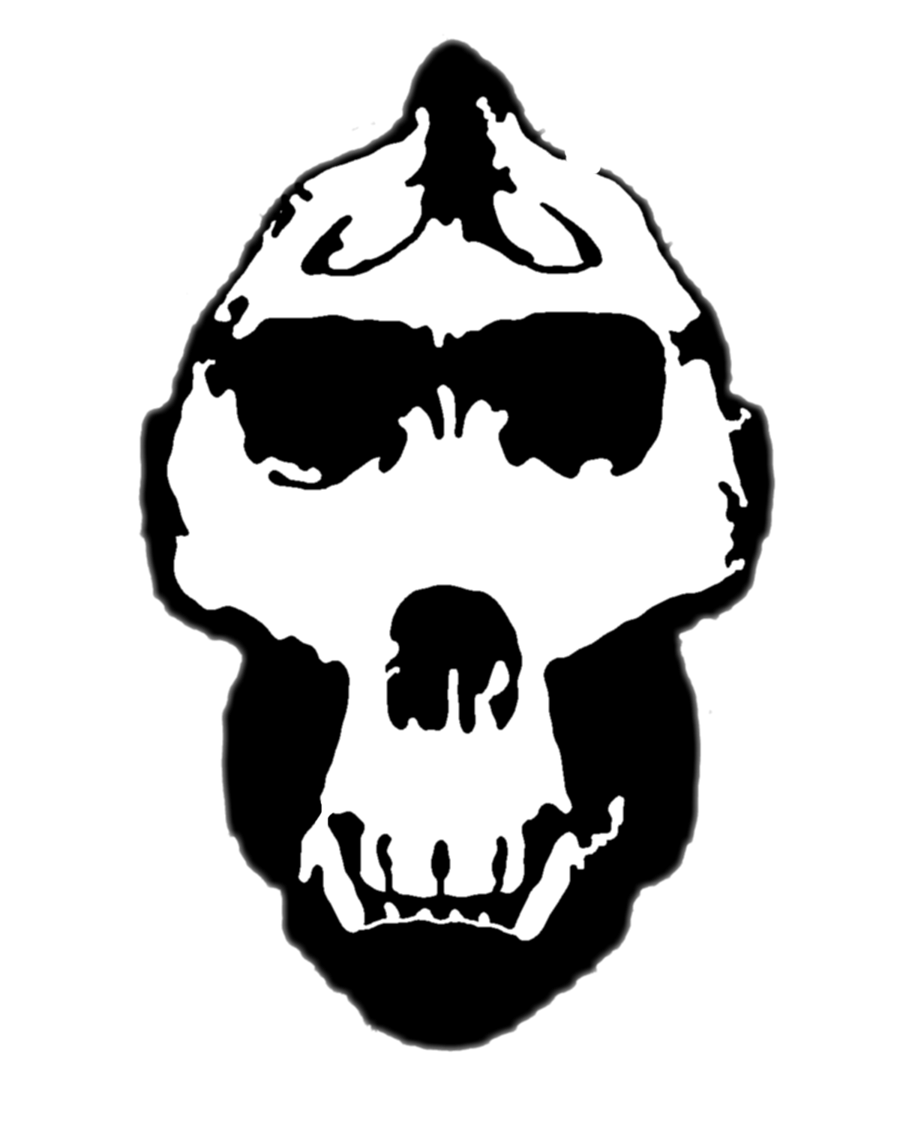 900x1125 Gorilla Skull Stencil By Zimdrake