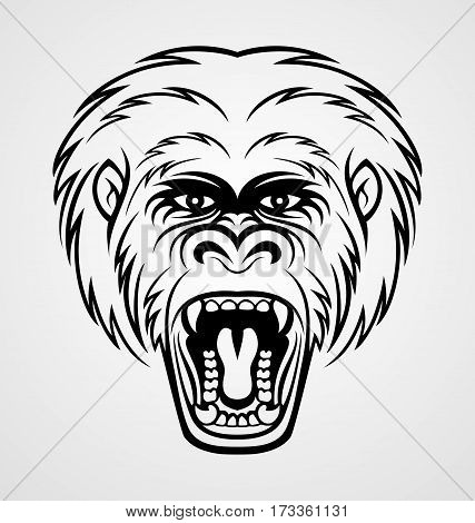 427x470 Angry Gorilla Head Tattoo Design Vector Amp Photo Bigstock