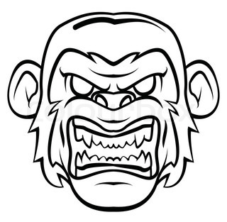 320x313 Illustration Of Angry Gorilla Cartoon Stock Vector Colourbox