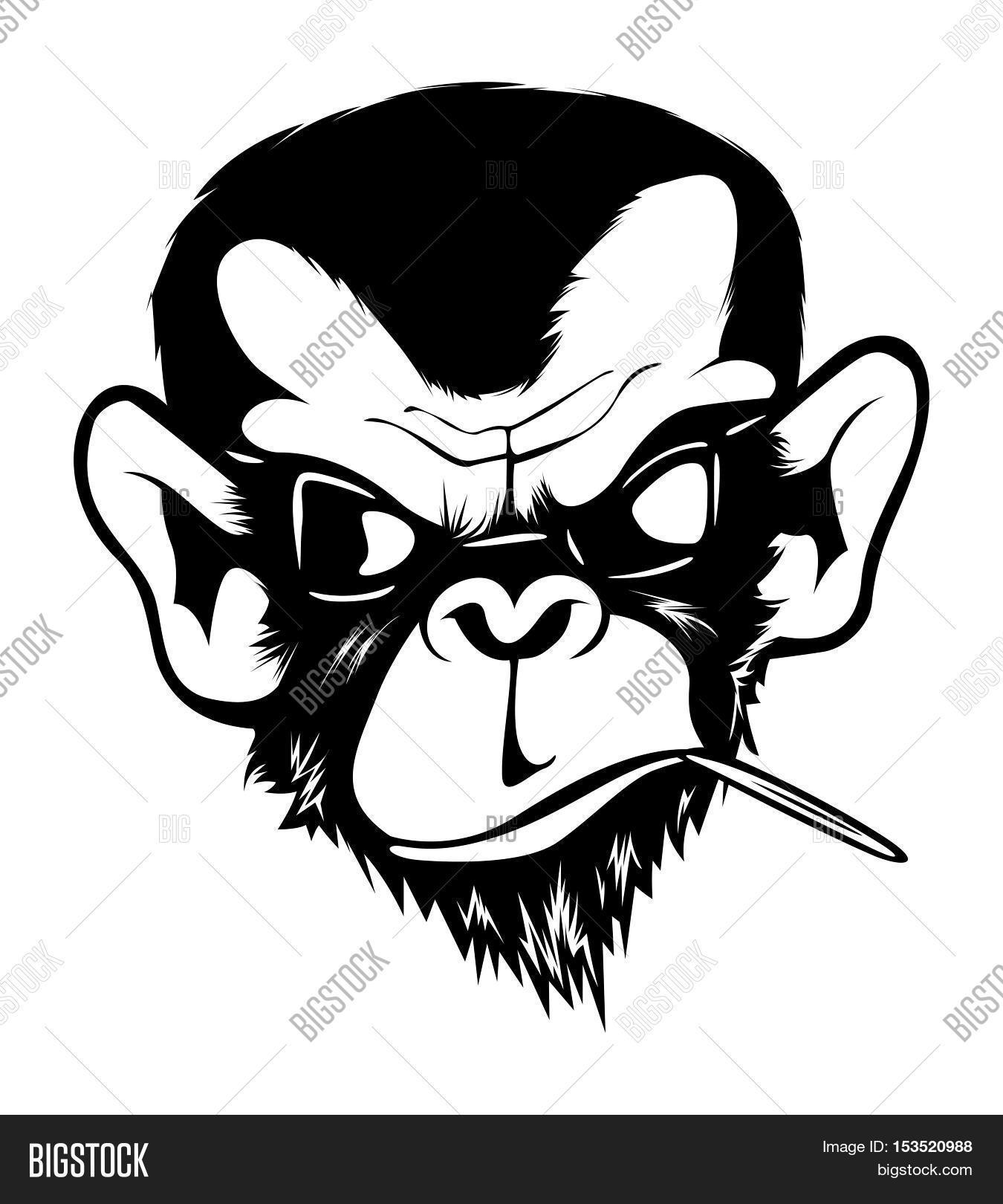 1350x1620 Mad Angry Bad Chimp Ape Monkey Image Amp Photo Bigstock