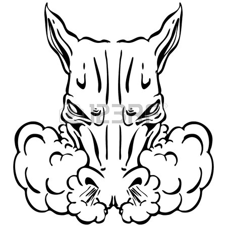 450x450 An Image Of A Angry Horse Head. Royalty Free Cliparts, Vectors