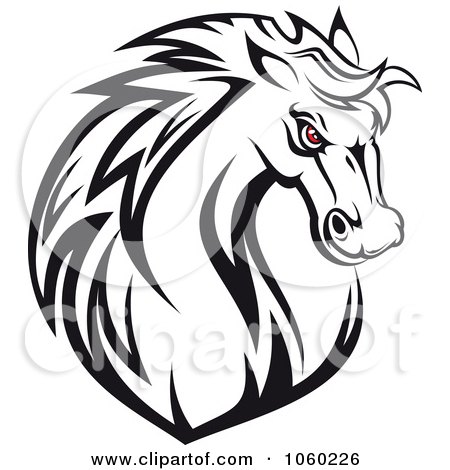 450x470 Royalty Free (Rf) Angry Horse Clipart, Illustrations, Vector