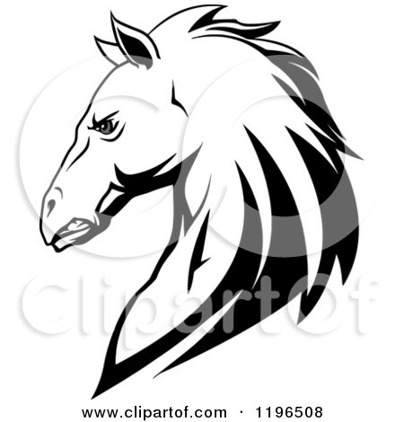 450x470 Royalty Free Vector Clip Art Illustration Of A Red Eyed Horse Head