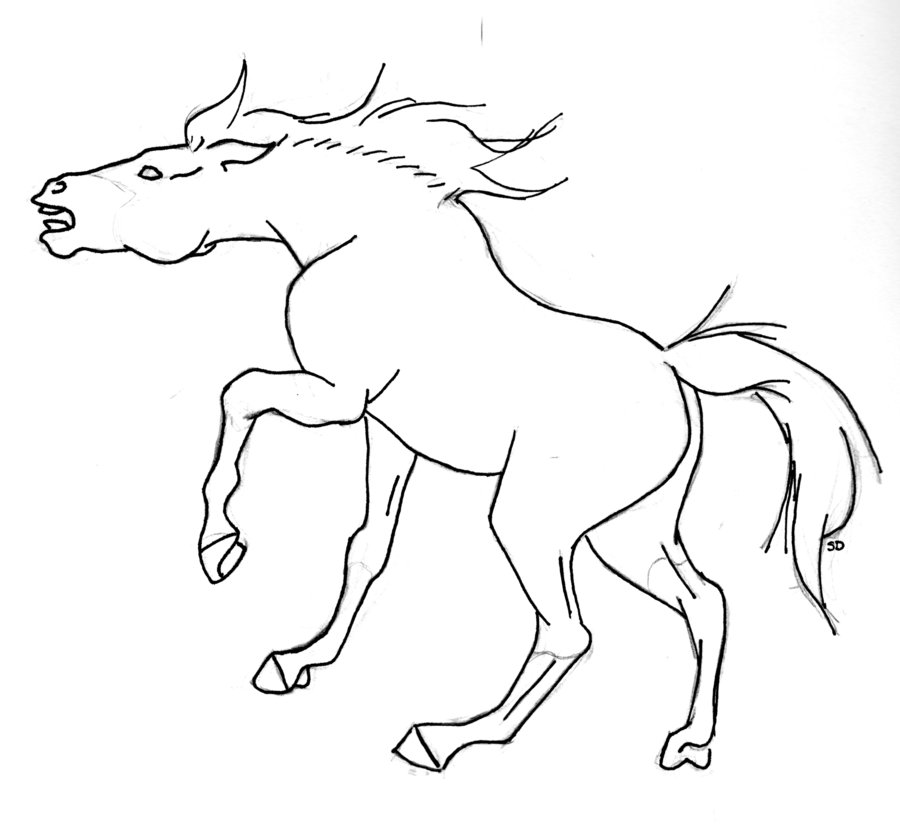 900x833 Angry Horse By Fovena