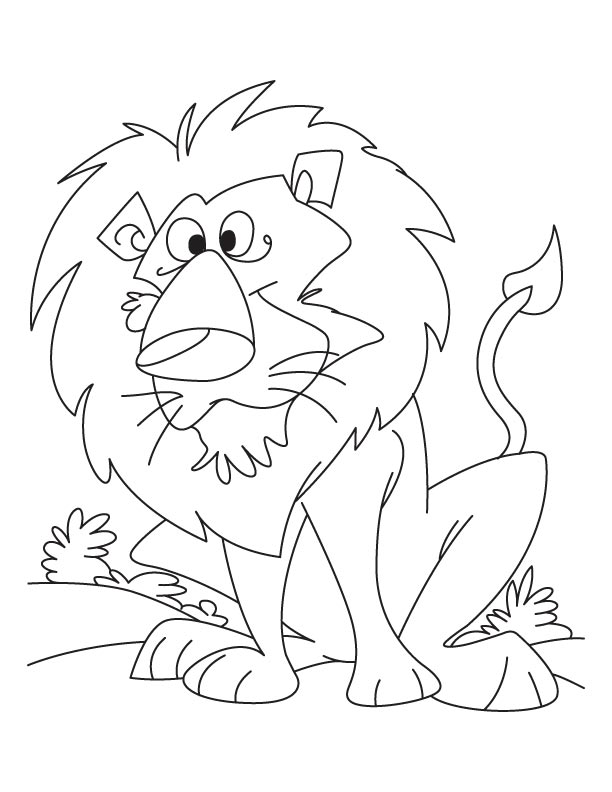 612x792 An Angry Lion Coloring Pages Download Free An Angry Lion