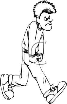 226x350 Angry Man Clipart Black And White
