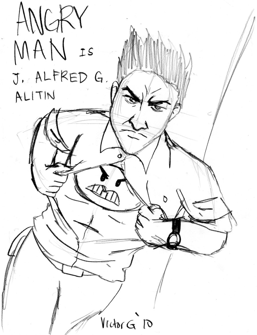 900x1173 Angry Man Sketch By Vicktuh85