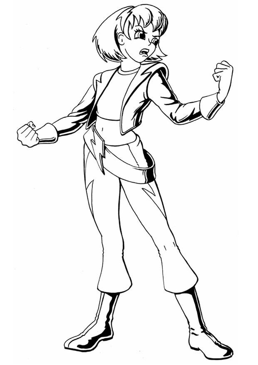 531x750 Coloring Page Angry Girl