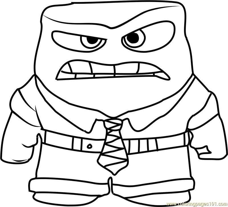 800x729 Anger Angry Coloring Page