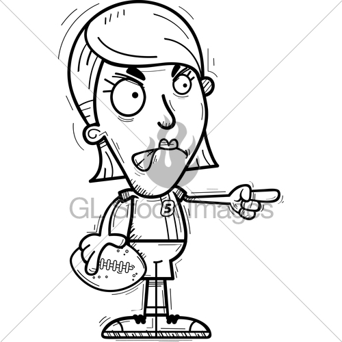 500x500 Angry Cartoon Football Player Gl Stock Images