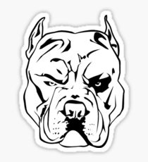 210x230 Angry Pitbull Drawing Stickers Redbubble