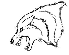 236x189 Angry Wolf Drawing