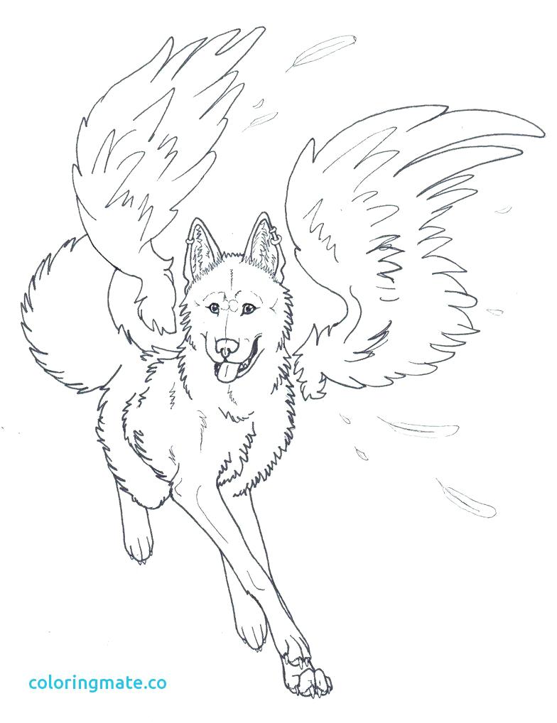 784x1018 Coloring Page ~ Coloring Pages Of Wolves Drawing Wolf 5 With Wings
