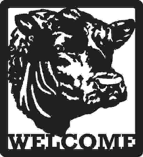 547x599 Bull Angus Welcome Sign 21 Inch X19 Inch Sales Ada Ok, Where