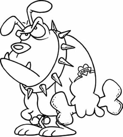 400x446 Cartoon Puppy Coloring Pages
