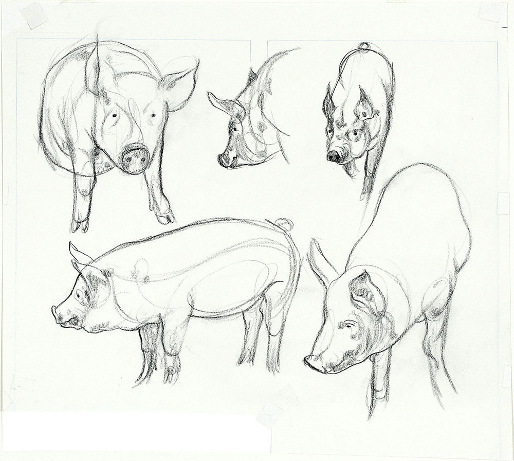 1000x896 Hugh Laidman Rare C1970's Original Charcoalpencil Illustration