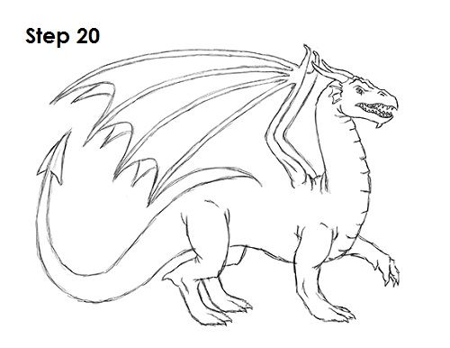 500x386 Draw Dragon 20 How To Draw Dragons, Animal