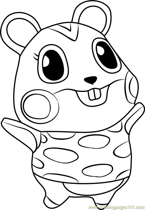 553x800 Apple Animal Crossing Coloring Page