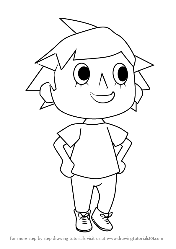 596x843 Learn How To Draw Player From Animal Crossing (Animal Crossing