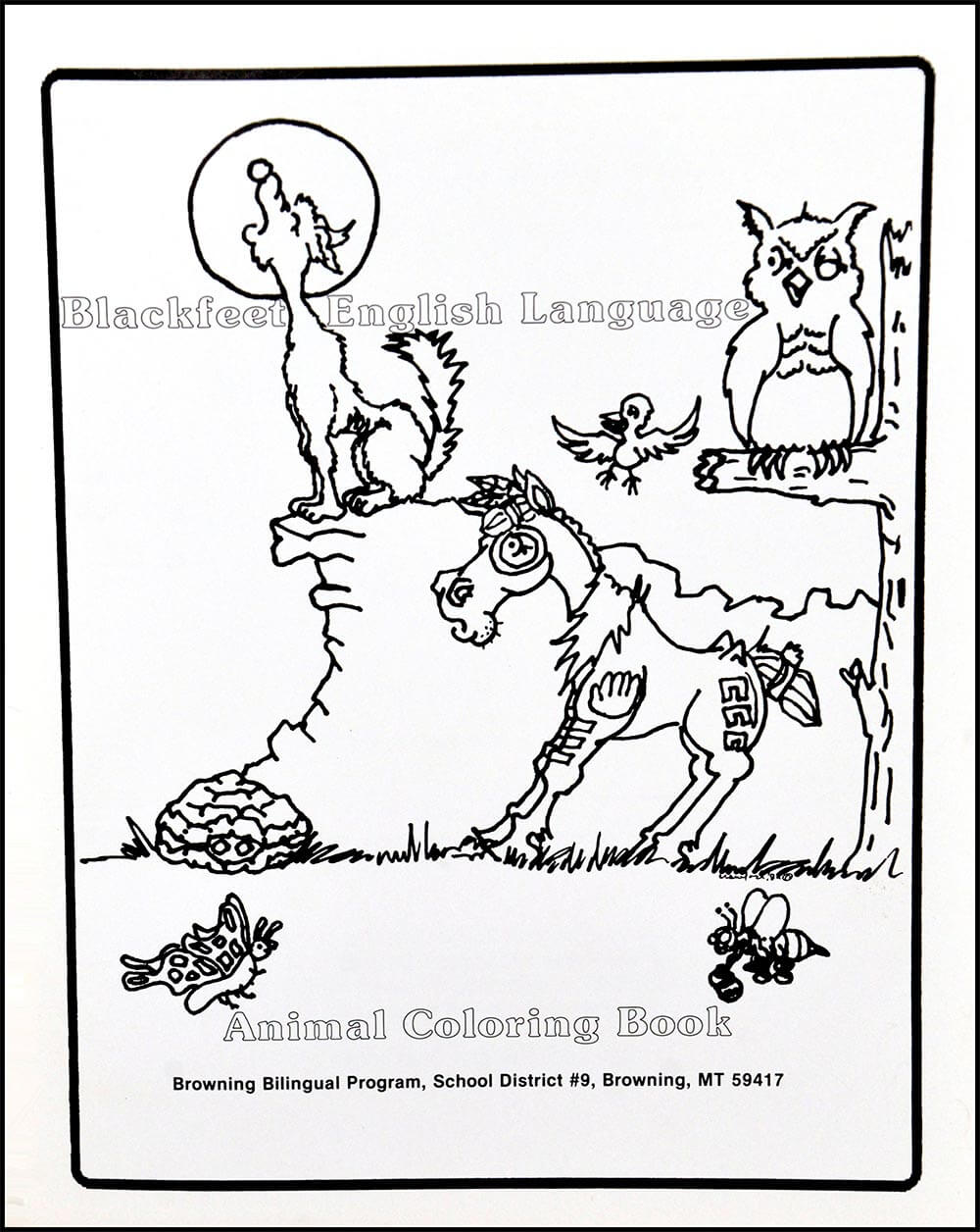 1000x1256 Blackfeet English Language Animal Coloring Book