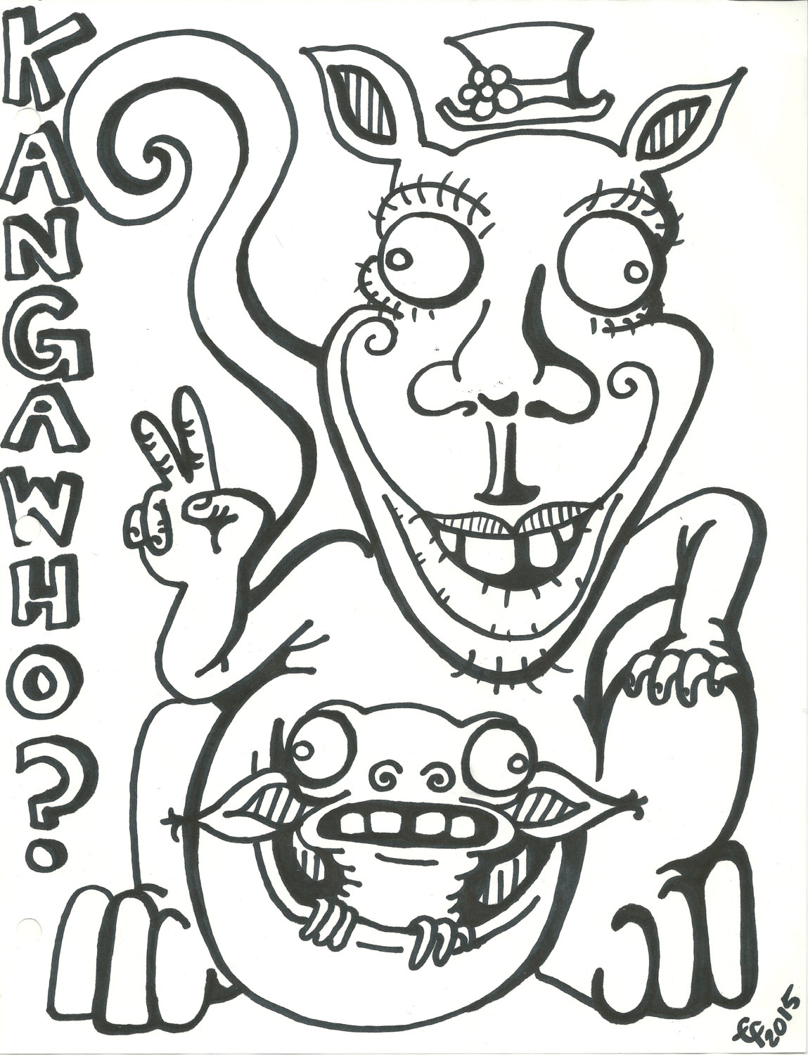 1149x1500 Adult Coloring Book Surreal Animal Trippy Digital Download 5